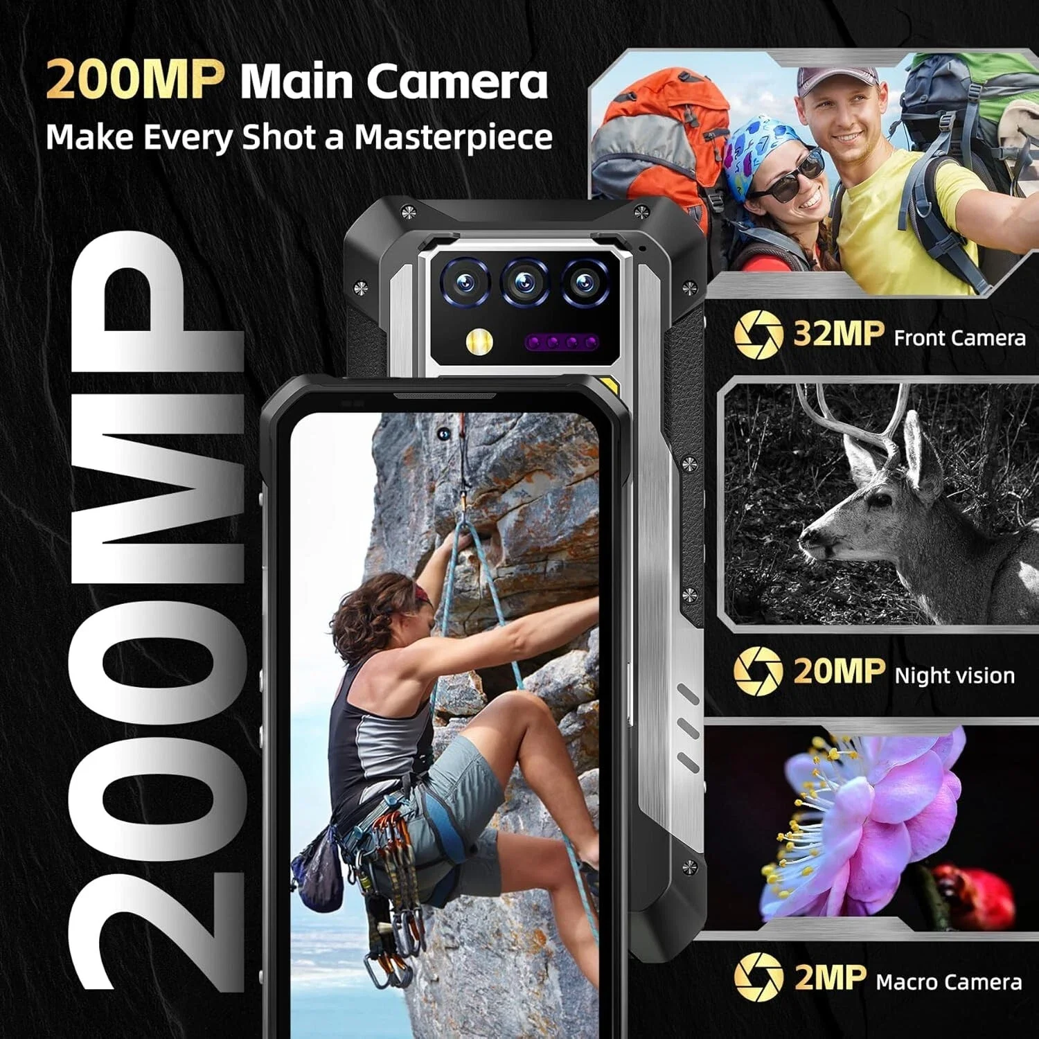 OUKITEL WP100 TITAN 5G スマートフォン Oukitel WP100 Titan 5G Rugged Phone 6.8-inch 120Hz 33000mAh Big